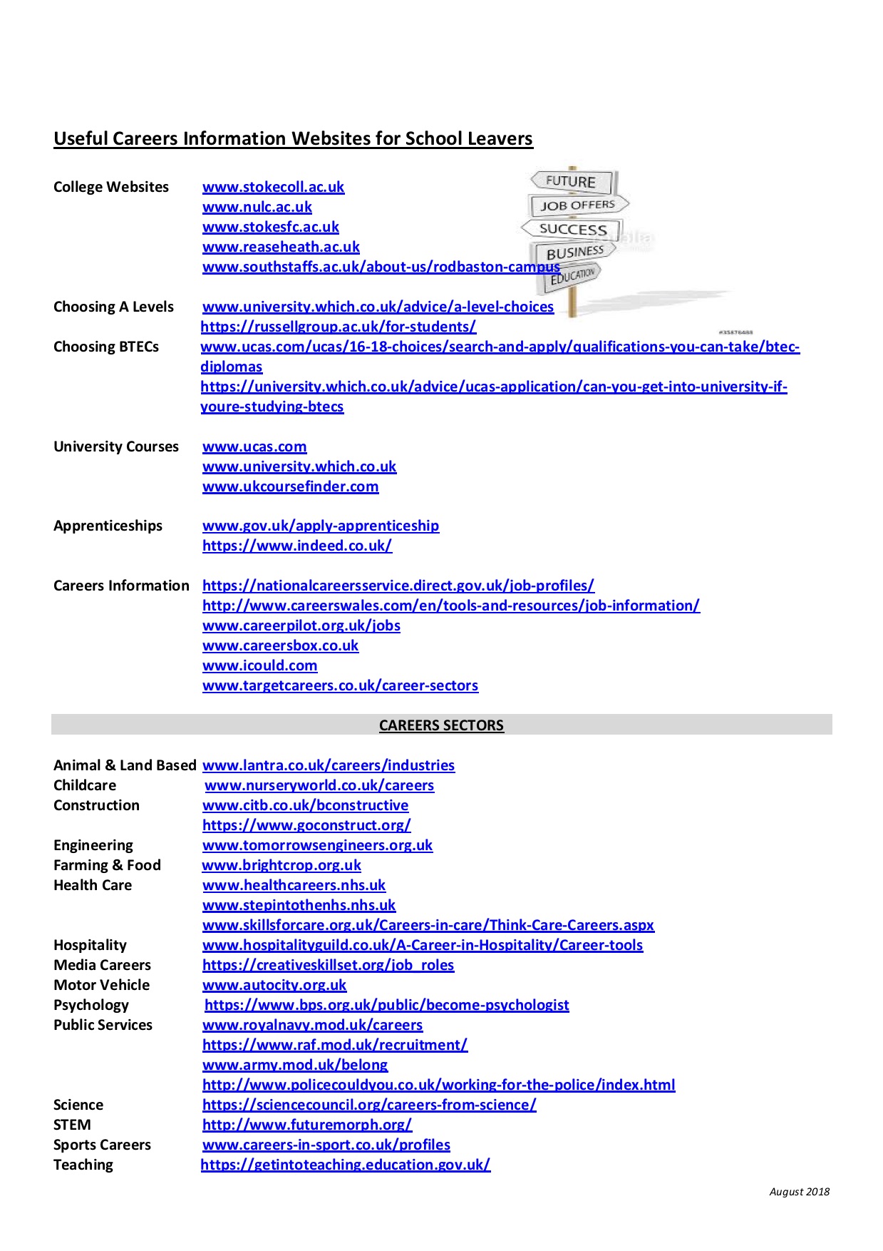 Information Sheet for Year 11